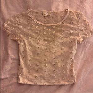 Urban Outfitters Floral Mesh Crop Top